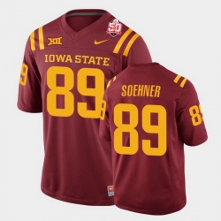 Men Iowa State Cyclones #89 Dylan Soehner 2021 Fiesta Bowl Cardinal College Football Jersey