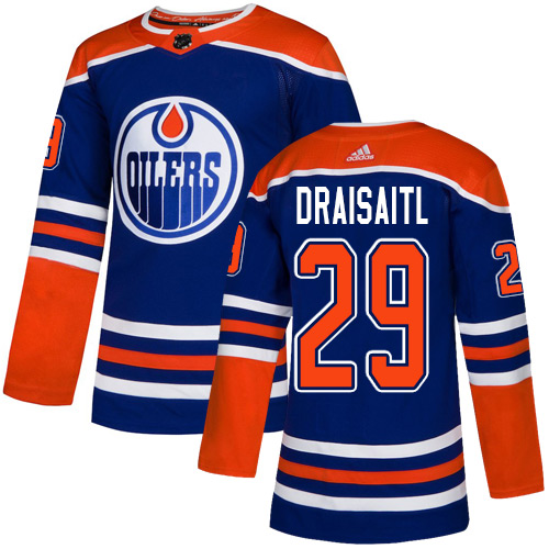 Oilers #29 Leon Draisaitl Royal Alternate Authentic Stitched Hockey Jersey