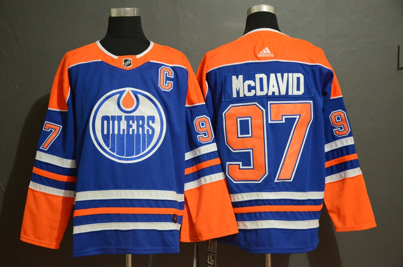 Oilers 97 Connor McDavid Royal Adidas Jersey