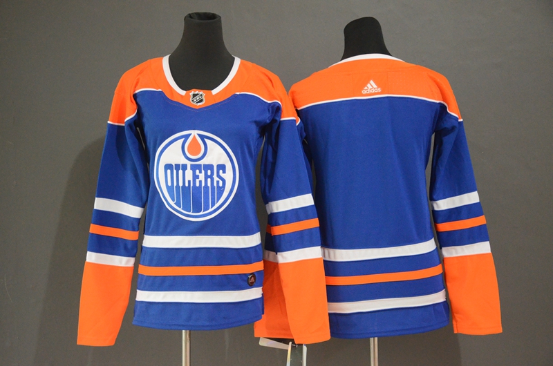 Oilers Blank Royal Adidas Jersey