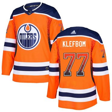 Oilers 77 Oscar Klefbom Orange Drift Fashion Adidas Jersey