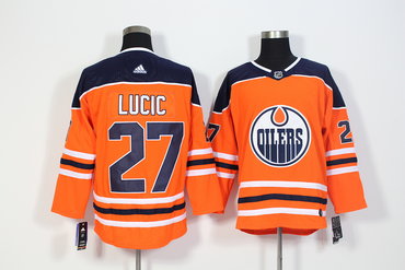 Oilers 27 Milan Lucic Orange Adidas Jersey