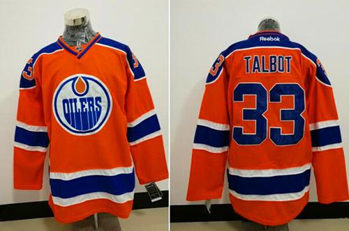 Oilers #33 Cam Talbot Orange Alternate Stitched NHL Jersey