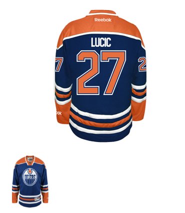 2016 Edmonton Oilers #27 Milan LUCIC Home Blue Men's NHL Jersey