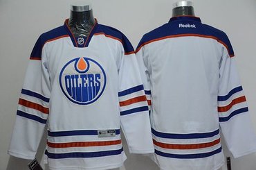 Edmonton Oilers Blank White Stitched NHL Jersey