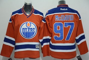 Youth Edmonton Oilers #97 Connor McDavid Orange NHL Jersey