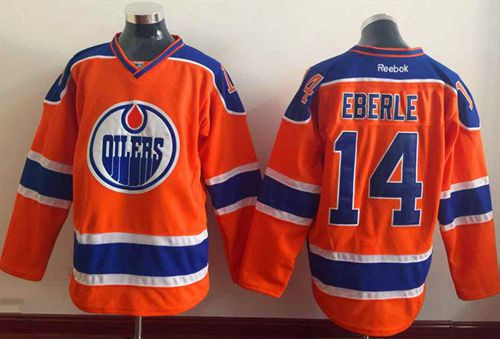 Edmonton Oilers #14 Jordan Eberle Orange Stitched NHL Jersey