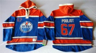 Edmonton Oilers #67 Benoit Pouliot Light Blue Sawyer Hooded Sweatshirt Stitched NHL Jersey