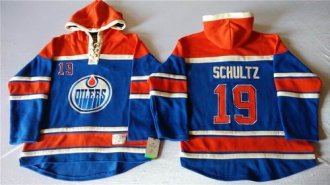 Edmonton Oilers #19 Justin Schultz Light Blue Sawyer Hooded Sweatshirt Stitched NHL Jersey