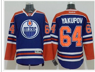 Edmonton Oilers #64 Nail Yakupov Light Blue Stitched NHL Jersey