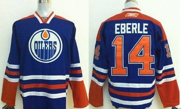 Edmonton Oilers #14 Jordan Eberle Stitched Light Blue NHL Jersey