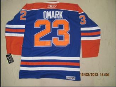 nhl jerseys edmonton oilers #23 omark blue