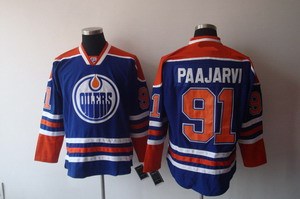 edmonton oilers 91 magnus paajarvi blue hockey jersey