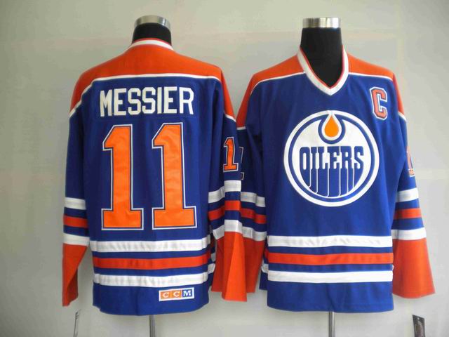 nhl jerseys edmonton oilers 11# messiek blue