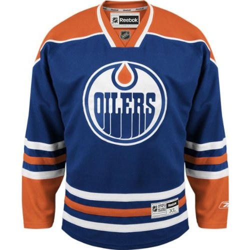 nhl edmonton oilers blank dark blue jersey