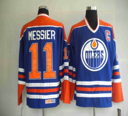 edmonton oilers 11# messiek blue jerseys