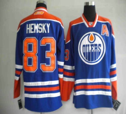 edmonton oilers 83# hemsky blue jerseys