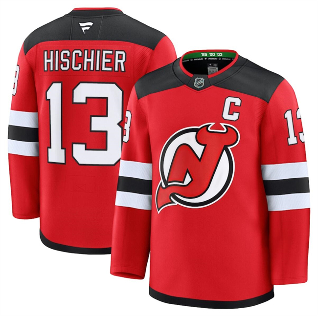 Men's New Jersey Devils Active Player Custom Red 2024-25 Home Stitched Hockey Jersey