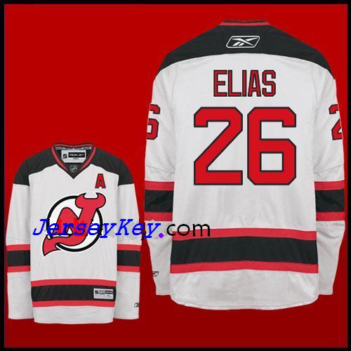 NHL New Jersey Devils #26 Patrik Elias Road White Jersey