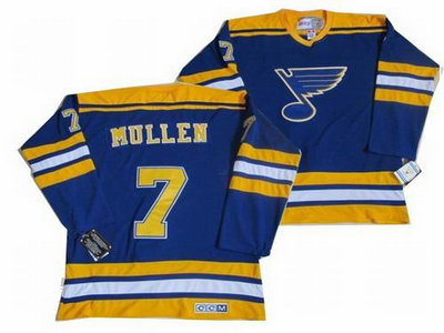 St Louis Blues 7 Joe Mullen Blue CCM Jerseys