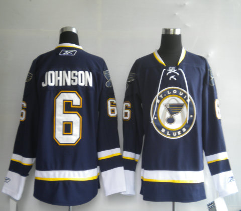 St Louis Blues 6# JOHNSON Third Jersey