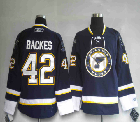 St Louis Blues 42# BACKES Third Jersey