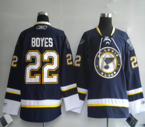 St Louis Blues 22# BOYES Third Jersey