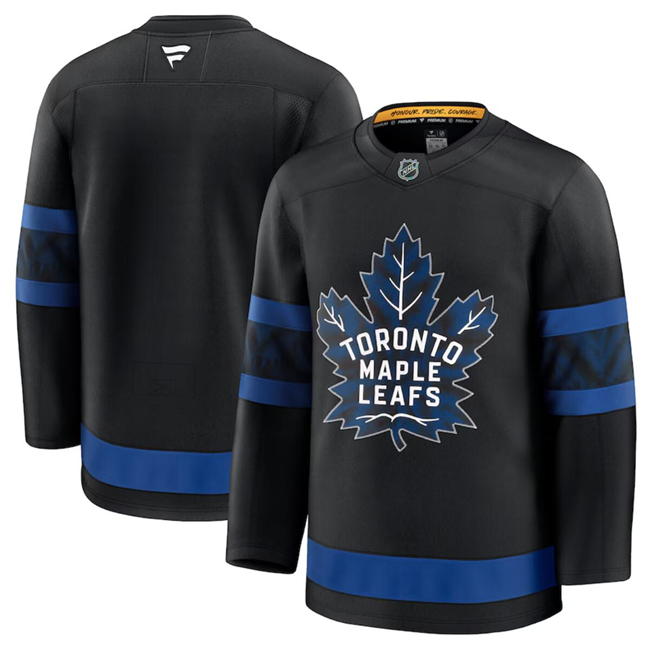 Men's Toronto Maple Leafs Blank Black 2024-25 Alternate Stitched Hockey Jersey