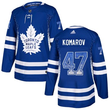 Maple Leafs 47 Leo Komarov Blue Drift Fashion Adidas Jersey