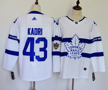 Maple Leafs 43 Nazem Kadri White 2018 NHL Stadium Series Adidas Jersey