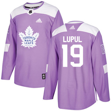 Adidas Maple Leafs #19 Joffrey Lupul Purple Authentic Fights Cancer Stitched NHL Jersey