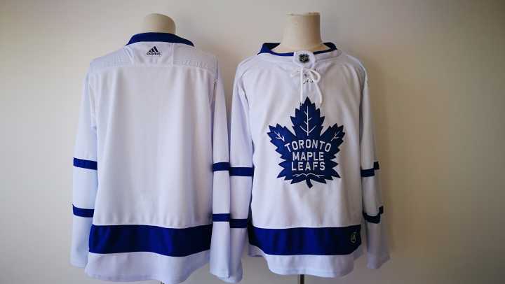 Maple Leafs Blank White Adidas Jersey