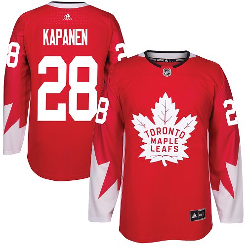 Adidas Maple Leafs #28 Kasperi Kapanen Red Team Canada Authentic Stitched NHL Jersey