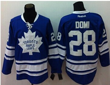 Toronto Maple Leafs #28 Tie Domi Blue CCM Throwback Stitched NHL Jersey