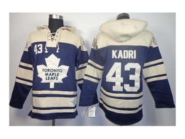 nhl jerseys toronto maple leafs #43 kadri blue-cream[pullover hooded sweatshirt]