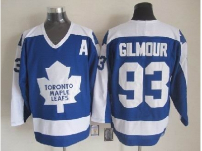 NHL Toronto Maple Leafs #93 Doug Gilmour 1978 CCM Vintage Throwback Blue