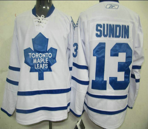 NHL Jerseys Pittaburgh Toronto Maple Leafs 13 Sundin White