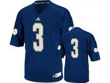 Notre Dame Fighting Irish 3 Joe Montana Blue Techfit College Football NCAA Jerseys