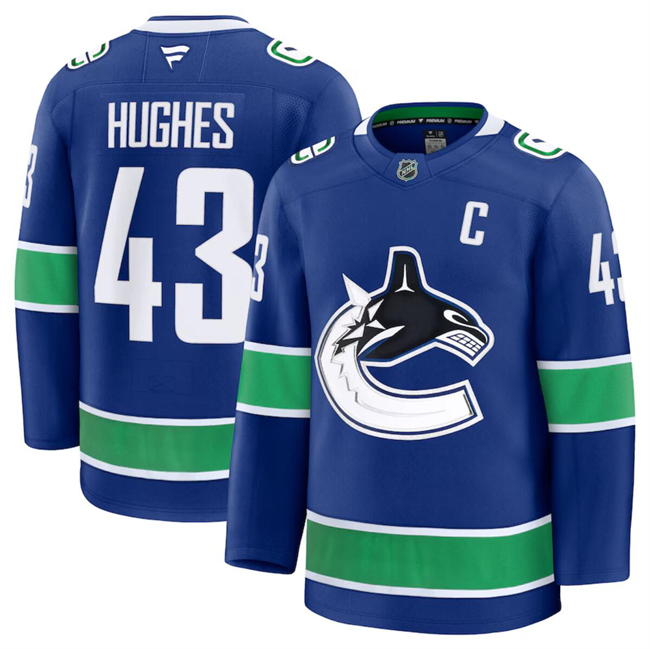 Men's Vancouver Canucks Active Player Custom Blue 2024-25 Home Stitched Hockey Jersey