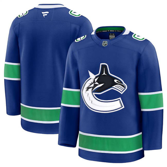 Men's Vancouver Canucks Blank Blue 2024-25 Home Stitched Hockey Jersey