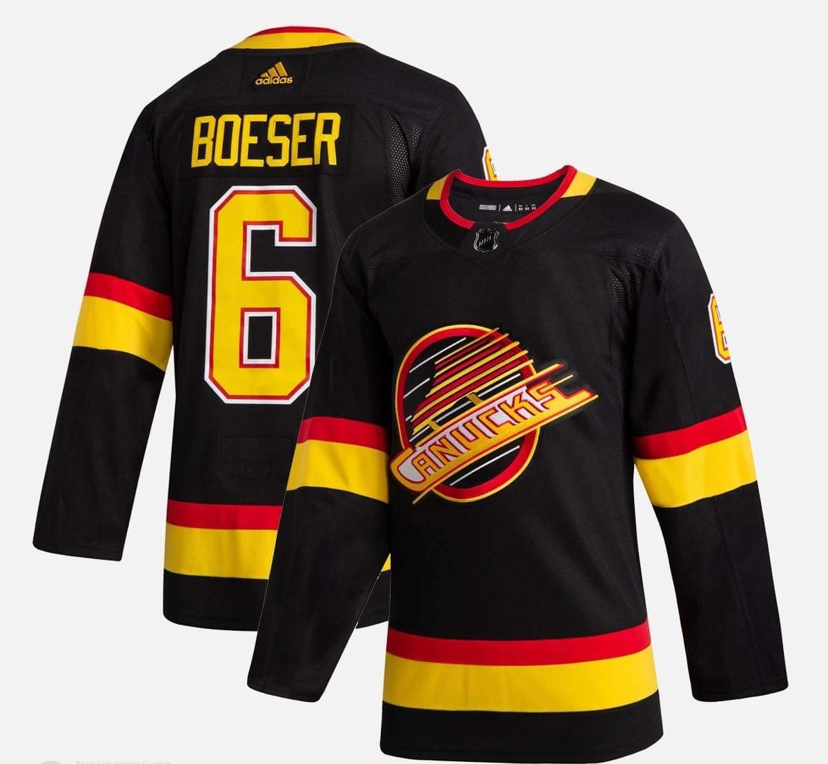 Men‘s Vancouver Canucks #6 Brock Boeser Black Jersey