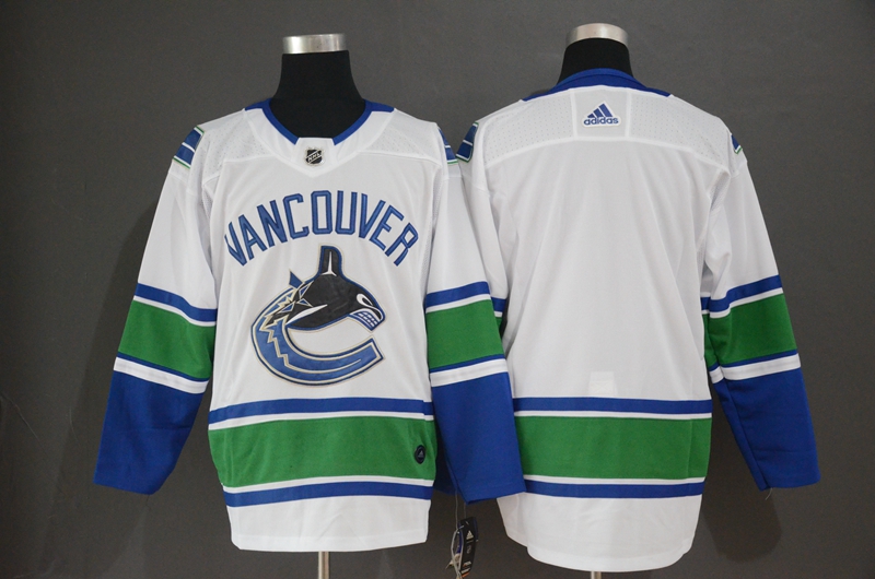 Canucks Blank White Adidas Jersey