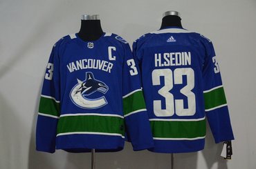 Canucks 33 Henrik Sedin Blue Adidas Jersey