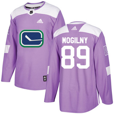 Adidas Canucks #89 Alexander Mogilny Purple Authentic Fights Cancer Stitched NHL Jersey