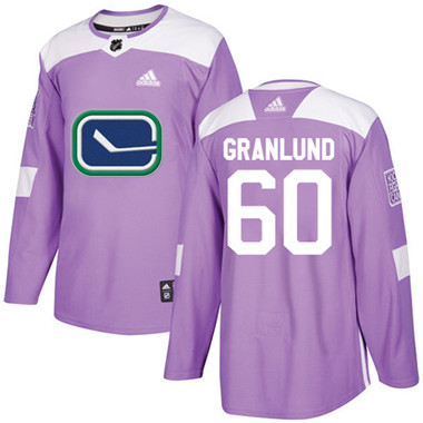 Adidas Canucks #60 Markus Granlund Purple Authentic Fights Cancer Stitched NHL Jersey