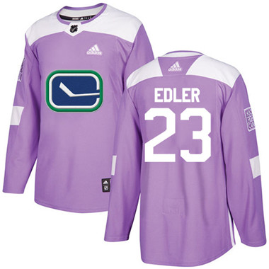 Adidas Canucks #23 Alexander Edler Purple Authentic Fights Cancer Stitched NHL Jersey