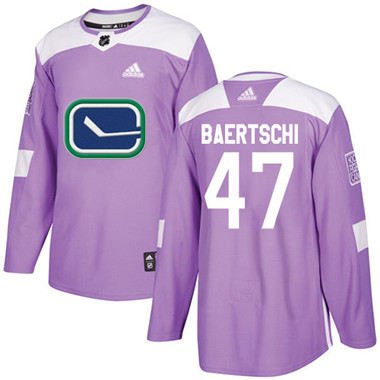 Adidas Canucks #47 Sven Baertschi Purple Authentic Fights Cancer Stitched NHL Jersey