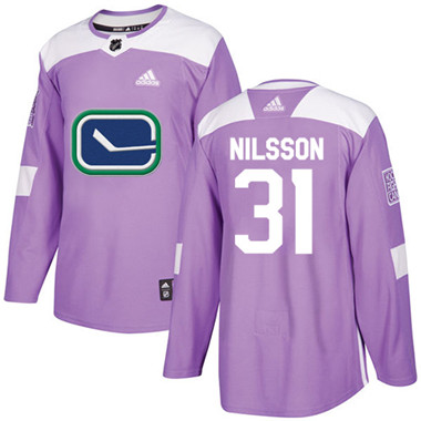 Adidas Canucks #31 Anders Nilsson Purple Authentic Fights Cancer Stitched NHL Jersey