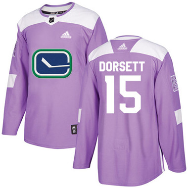 Adidas Canucks #15 Derek Dorsett Purple Authentic Fights Cancer Stitched NHL Jersey