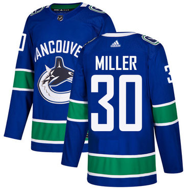 Adidas Canucks #30 Ryan Miller Blue Home Authentic Stitched NHL Jersey